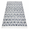 Eoshop Koberec SEVILLA Z555A laťková mříž, diamanty šedá / bílá - střapce Berber, Maroko, Shaggy (Velikost: 200x290 cm)