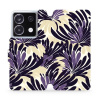 Flipové pouzdro Mobiwear - Xiaomi Redmi Note 13 Pro 5G / Poco X6 5G - VA47S Fialová flóra (Knížkové flip pouzdro, obal, kryt na mobil Xiaomi Redmi Note 13 Pro 5G / Poco X6 5G - VA47S Fialová flóra, ma