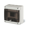MFV-EM Rozvodná skrinka na omietku + Priehľadné dvierka DIN-35 SCAME Domino 8P 672.2008 HF IP66 (Elektromateriál FV systémov, Typ: Rozvodnica na omietku IP66, Model: Domino HF, Použitie: Interiér/Exte
