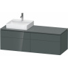 DURAVIT L-Cube závesná skrinka pod umývadlo na dosku (umývadlo vľavo), 4 zásuvky, 1420 x 550 x 482 mm, Dolomiti šedá vysoký lesk, LC4870L38380000