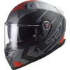LS2 FF811 VECTOR II SPLITTER MATT TITANIUM RED-06 L