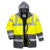 PORTWEST Bunda Contrast Traffic S466 Hi-Vis, zateplená, nepromokavá, reflexní POR-S466YGYM M Žlutá/šedá