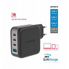 SWISSTEN SÍŤOVÝ ADAPTÉR GaN 3x USB-C 100W PD + 1x USB-A 18W QC ČERNÝ 22071600