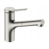 Hansgrohe Zesis M33 - Drezová batéria 150, s výsuvnou spŕškou, vzhľad nerezový 74800800