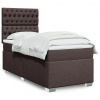 Box spring postel s matrací tmavě hnědá 100 x 200 cm textil Hnědá 3292709