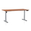 Rauman Výškovo nastaviteľný stôl OfficeTech B, 160 x 80 cm, sivá podnož, čerešňa