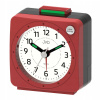 ČERVENÝ MALÝ 5,6 cm ŠTVORCOVÝ BUDÍK JVD SR220.11 PODSVIETENIE, FUNKCIA OPAKOVANÉHO ZVONENIA (SNOOZE)
