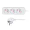 Solight PP01 prodlužovací přívod, 3 zásuvky, bílý, 1,5m