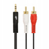 Kábel TB AKTBXAJ2RCA150B 3,5mm Mini Jack - 2x RCA M/M (cinch) 1,5 m
