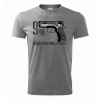 Tričko Striker 9MM Luger ČZ 75 Compact - sivé, L