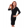 Dámske šaty (aj na dojčenie) Amalie, 3/4 rukáv, čierne S/M