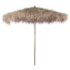 Bambusový slnečník so strechou z banánových listov, 210 cm-ForU-43160