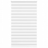 VidaXL Roleta zebra, biela, šírka tkaniny 130,9 cm, polyester