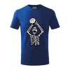 Basketbal kostra - Tričko detské bavlnené - 134 cm/8 rokov ( Kráľovská modrá )