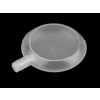 Pískatko do textilných výrobkov ploché Ø42 mm - transparent (5 ks)