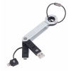CBL01/SI Troika WALKER SILVER USB kľúčenka, strieborná