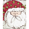 Maľovanie podľa čísel Santa s bodkovanou čiapkou (Haley Bush), 40x50 cm, vypnuté plátno na rám (5018821)