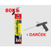 Den Braven DEBBEX 60ks COMBO PENA Celoročná 750ml 40530DBX + darček Pištoľ na PUR penu DEN BRAVEN P300 N1064