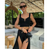 Černý crop top Wire BeChick ❤ - M