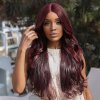 Purpurovočervená parochňa Andrea so sieťkou (lace front)