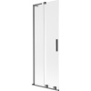 Mexen Velar L, 2-krídlová posuvná vaňová zástena 70 x 150 cm, 8mm sklo námraza, brúsený grafit, 896-070-003-31-66
