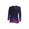 Wamu Detské funkčné tričko s dlhým rukávom Mozaika fialová/tmavá Veľ. 116-122