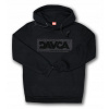 Bavlnená mikina s kapucňou DAVCA čierne logo L