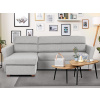 Rohová sedacia súprava Flavia, svetlo šedá látka, ľavý roh