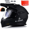 Motocyklová prilba/quad ATV dual s sklom LS2 MX702 Pioneer II Matt Black 06 L