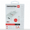 SWISSTEN SÍŤOVÝ ADAPTÉR SMART IC 1x USB 1A POWER + DATOVÝ KABEL USB / LIGHTNING 1,2 M BÍLÝ 22067000 Swissten