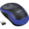 Logitech M185 optická myš, prenos bezdrôtový, 3 tlačidlo, 1000 dpi, modrá; 910-002236