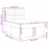 vidaXL Posteľný rám boxsping s matracom bledosivý 160x200 cm zamat - Sivá - 48459-57418