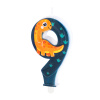 Party Narodeninová sviečka dinosaurus číslo 9, 8 cm