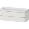 DURAVIT Happy D.2 Plus c-shaped závesná skrinka s nábytkovým umývadlom bez otvoru, 2 zásuvky, 1175 x 490 x 480 mm, nordická biela matná lakovaná, HP4349N39390000