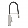 Grohe Concetto Drezová batéria s flexibilným ramenom a prepínačom, supersteel 31491DC0-GR