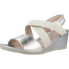 Stonefly Sandále SWEET III 10 LAMINATED LTH Strieborná