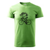 Cyklo kostra - Klasické pánske tričko vyššej gramáže - 4XL ( Trávová zelená )