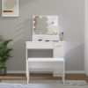 zahrada-XL Sada toaletného stolíka s LED biela spracované drevo 3114115