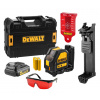 DeWalt DCE088LR křížový laser s adaptérem ČERVENÝ na AA bat.