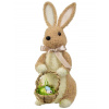 Zajačik z polaru s košíkom 32x23 cm