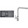 Set Sinks (dřez Perfecto 1000.1 Titanium 72 + baterie Elka Chrom - lesklý) PE100172ELCL