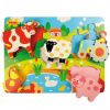 Bigjigs dřevěné vkládací puzzle - Farma