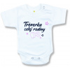 BABY´S WEAR Detské body, krátky rukáv- Trénerka, biele veľkosť: 92 (18-24m)