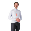 Castelli Entrata Thermal, Silver gray/ Brilliant orange Veľkosť: XL Pánsky zateplený cyklistický dres do chladných podmienok