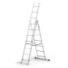 Springos Hliníkový rebrík 3x7 priečok trojdielny DRABEST DW3-7 HOME