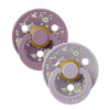 BIBS x LIBERTY Colour Fossil Grey/Mauve cumlík z prírodného kaučuku 2ks, veľkosť 2
