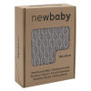 NEW BABY Bambusová pletená deka New Baby so vzorom 100 x 80 cm Grey