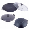 Wok panvica - Liatina wok s Kamille KM4814V krytom pre indukciu (Wok panvica - Liatina wok s Kamille KM4814V krytom pre indukciu)