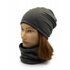 Čiapka a nákrčník Grey - Black - M
