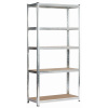 Kovový regál 90x40x180 cm strieborný